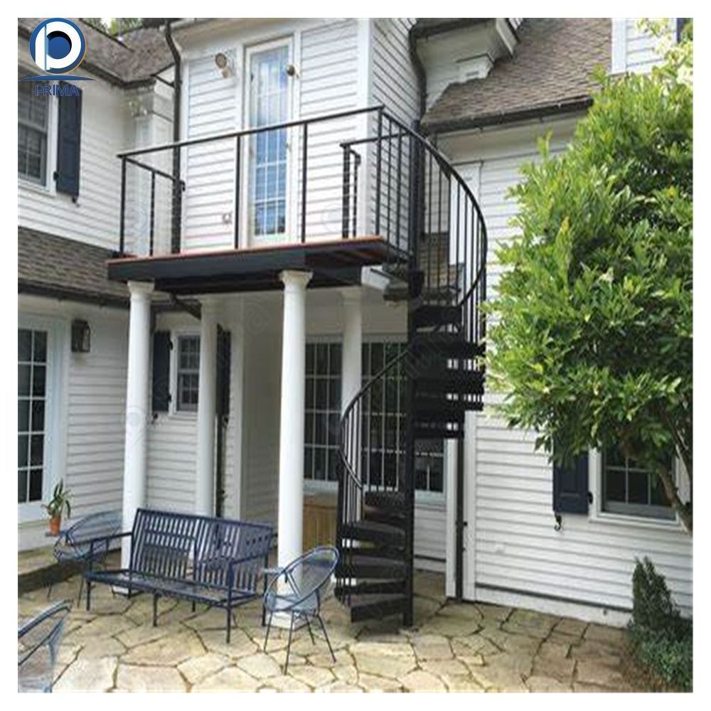 Prima Exterior Spiral Stair Fire Escape Metal Stairs Spiral