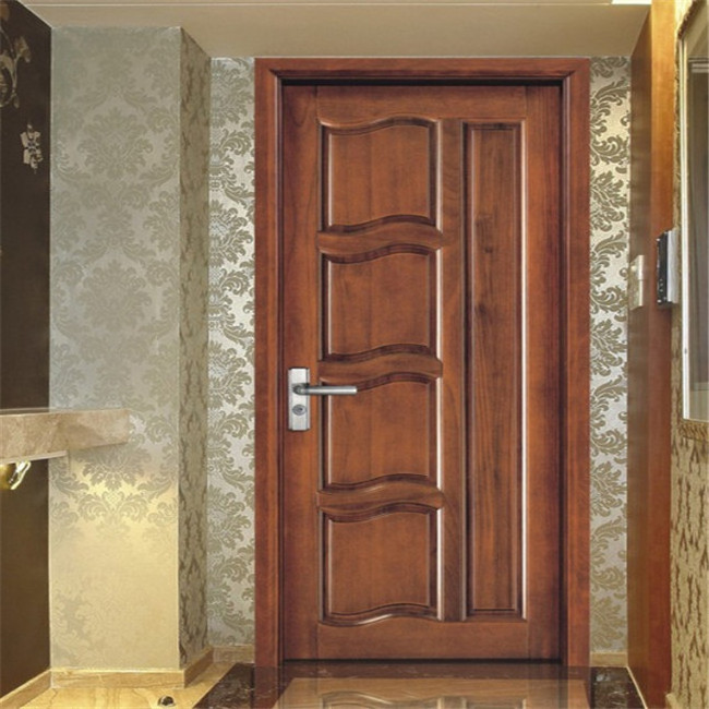 Wooden Doors Men Painting Wood Glass Bedroom Steel Security Simple Door made in China