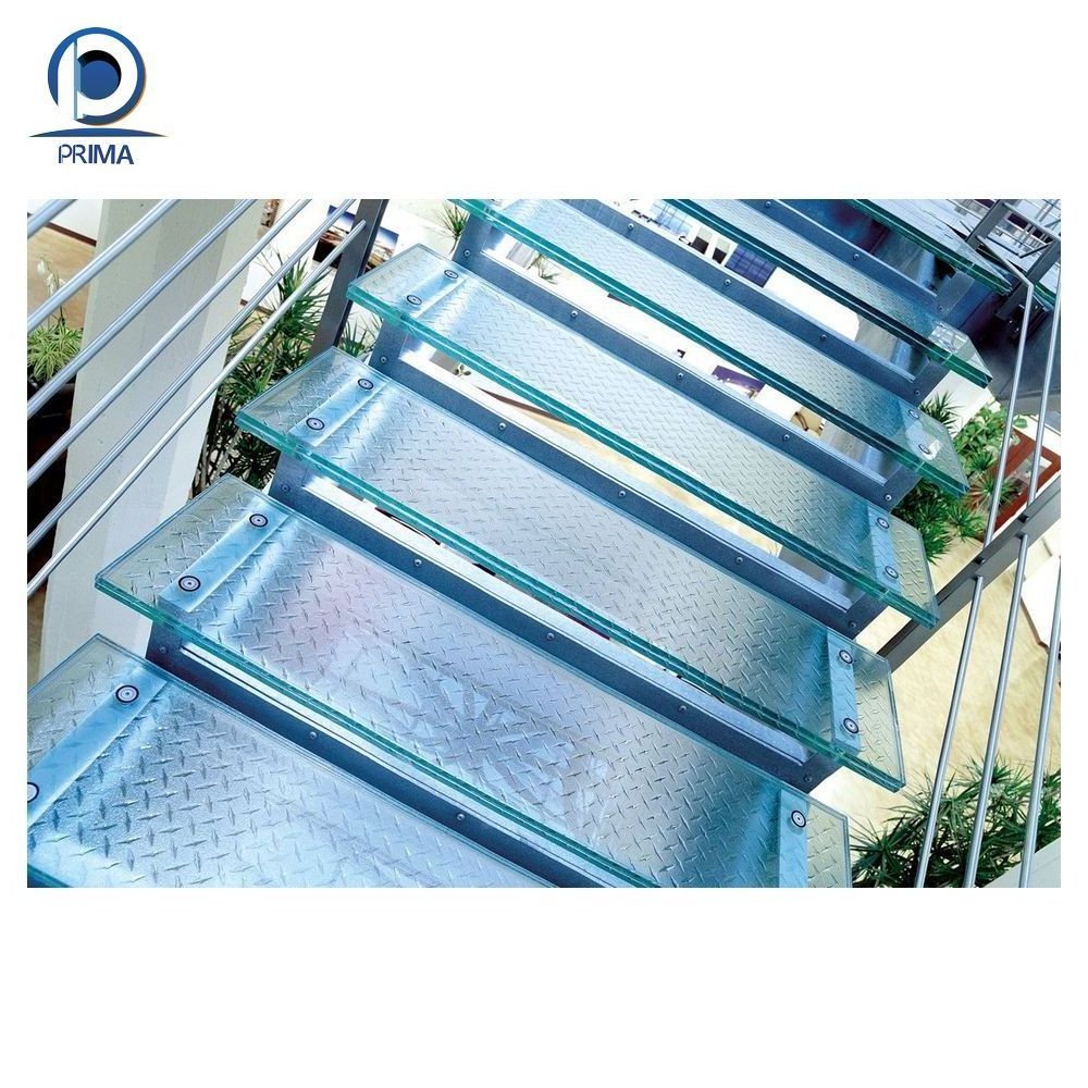 Prima laminated safety glass staircase designs duplex house spiral staircase outdoor staircae