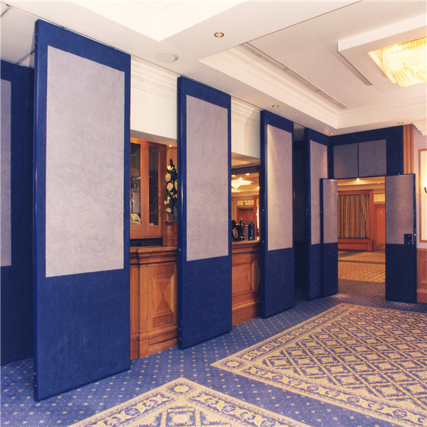 Banquet hall acoustic movable wooden soundproof sliding room folding partition wall