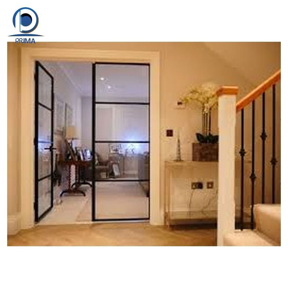 Prima Aluminum Door Luxurious Main Large Glass Handles Security Homes Expensive Villa Slim Frame Door