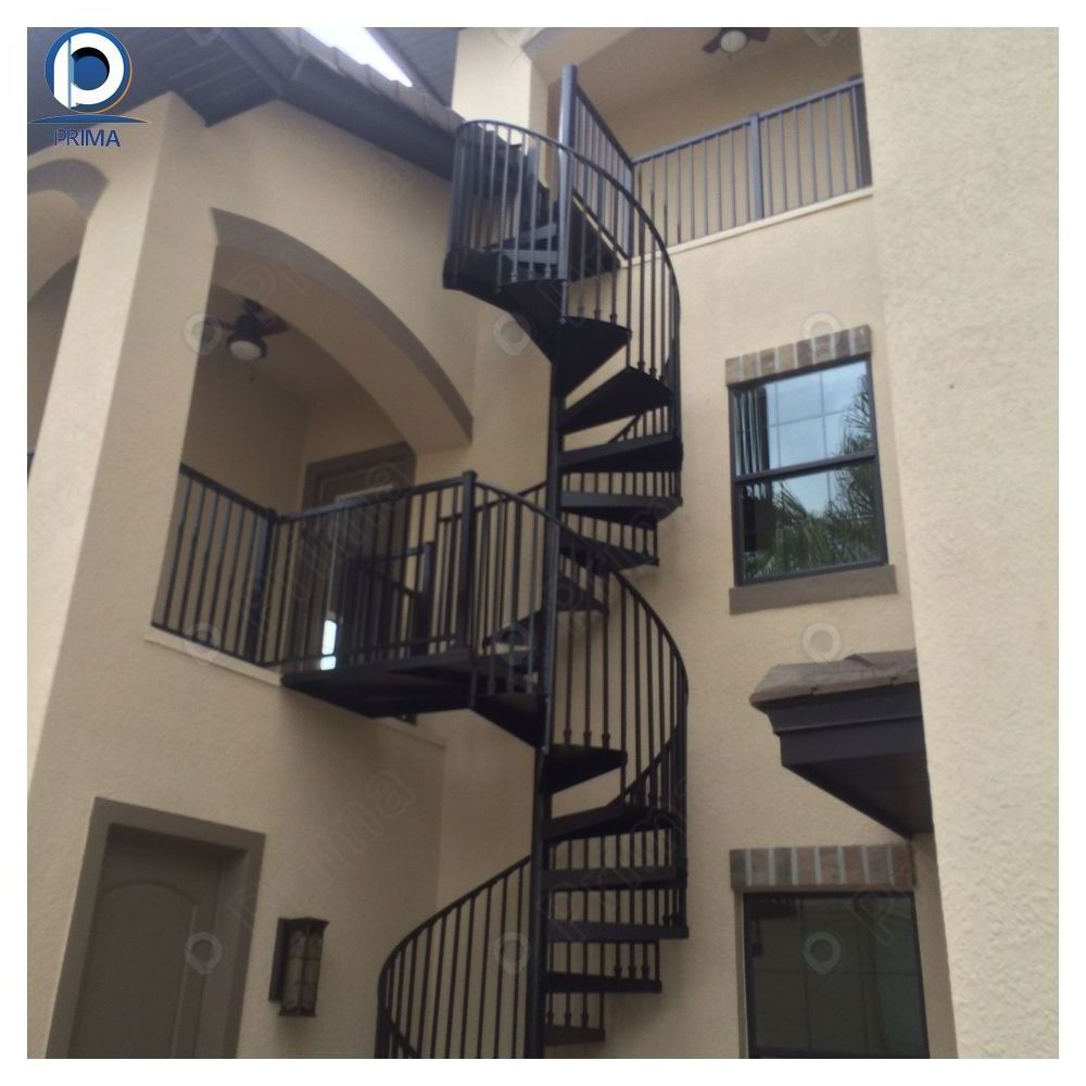 Prima Exterior Spiral Stair Fire Escape Metal Stairs Spiral