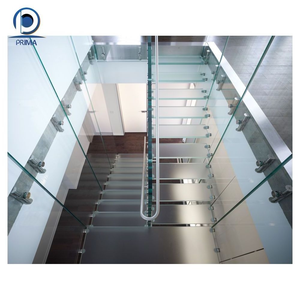 Prima laminated safety glass staircase designs duplex house spiral staircase outdoor staircae