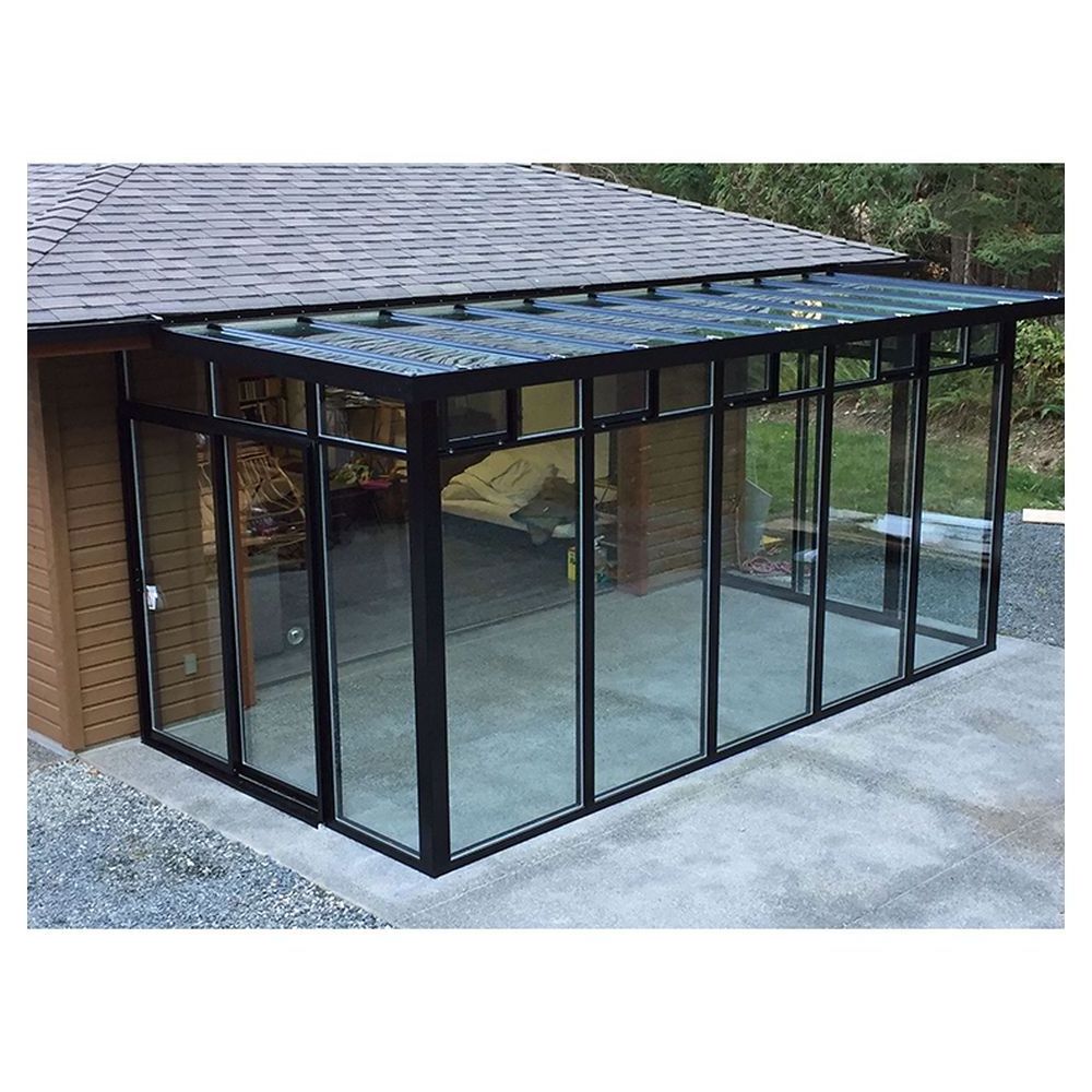 Prima Chinese Supplier Customized Size Outdoor Patio Rolling Louvered Roof Aluminum Gazebo Pergola Glass Sunroom