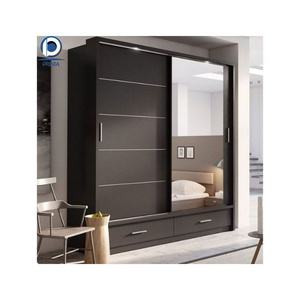 Prima Modern Home furnture Clothes Cheap Exquisite  Sliding Doors Wooden Panel Bedroom Wardrobes Closet