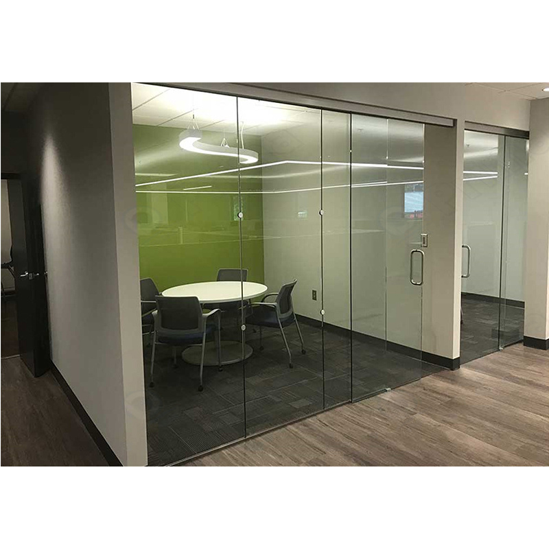 Modern office aluminium profile wall dividers soundproof partition glass wall