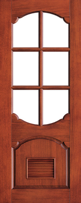 Prima factory prices prefabricated solid wood walnut wood wooden door