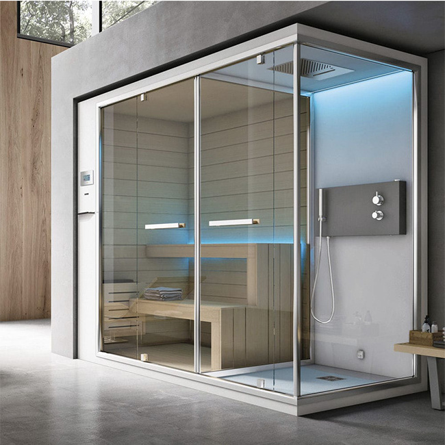 Professional manufacturer style modular shower furniture simple glass shower room with sliding door