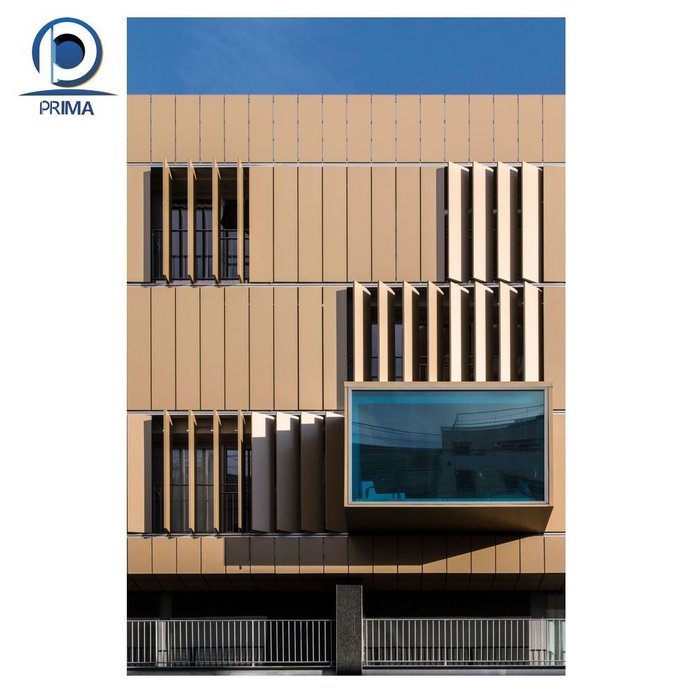 Prima Aluminum Blindfold Louvers Facade Automatic Motorized Aluminum Window Louver