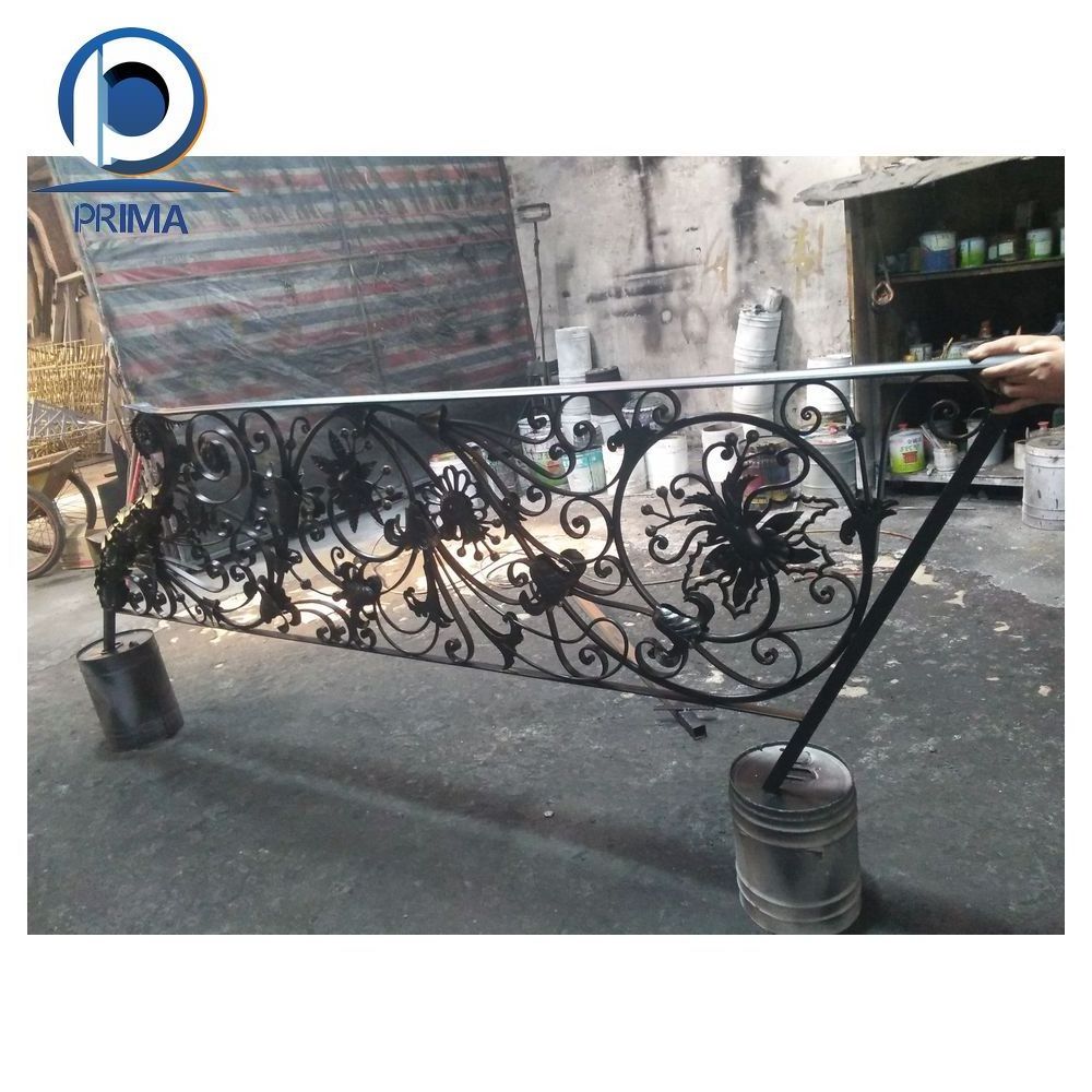 Prima Iron Fence Steel Modern Designs Portable Fence Panels Wrought Black Pickets Iron Site Fencing