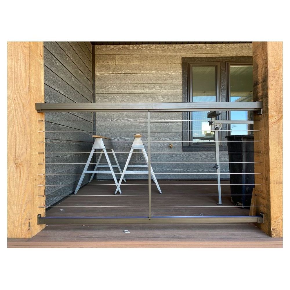 Prima Railing Modern Balcony Railing Stainless Steel Cable Wire Rod Bar Railing System