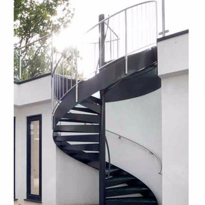 Used metal external outdoor spiral staircases with factory prices