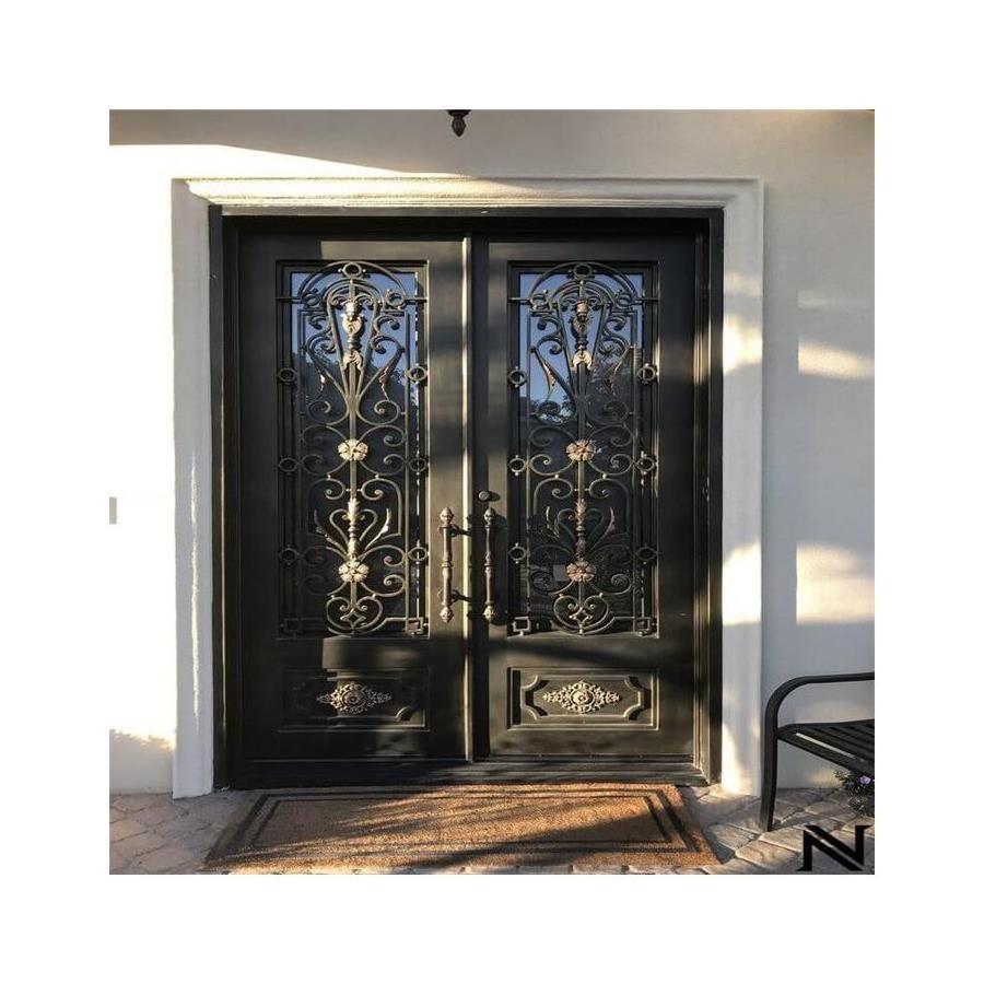 Prima Outside Iron Door Rustic Wrought Metal iron kitchen door design cast iron bbq metal outside garden door