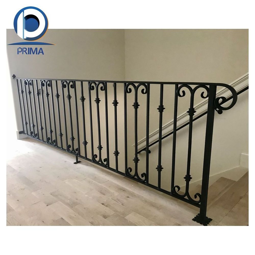 Prima Iron Fence Durable Quality Modern Security Portable Fence Panels Wrought Black Pickets Iron Site Fencing