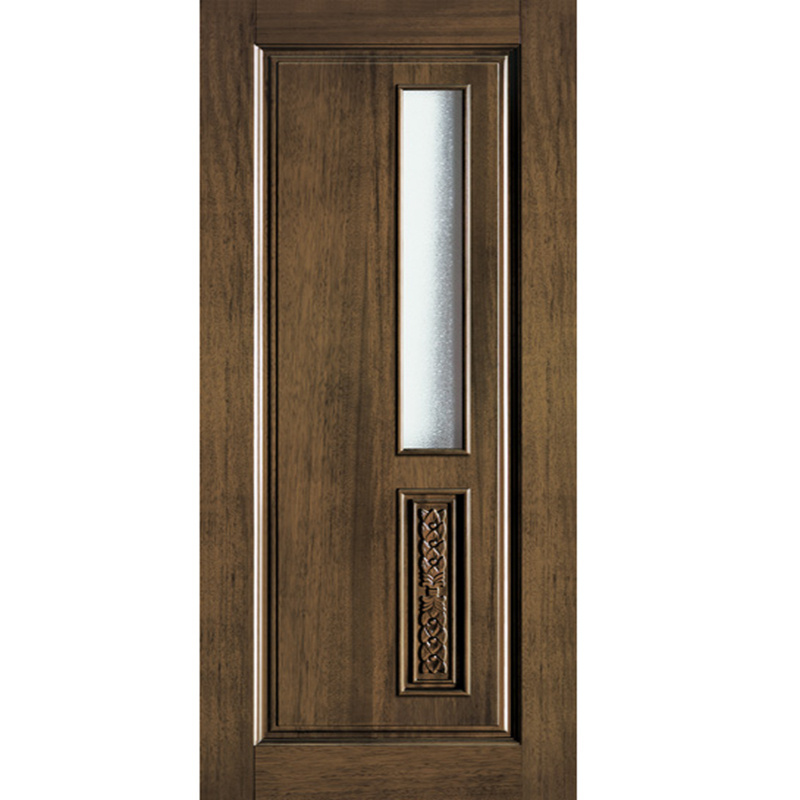 Prima factory prices prefabricated solid wood walnut wood wooden door