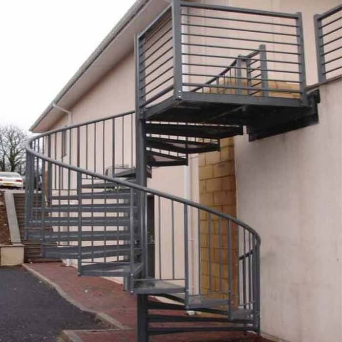 HOTEL FIRE ESCAPE outdoor spiral steel stairs/galvanized steel spiral stair