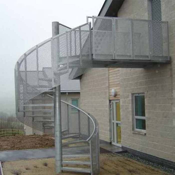 HOTEL FIRE ESCAPE outdoor spiral steel stairs/galvanized steel spiral stair