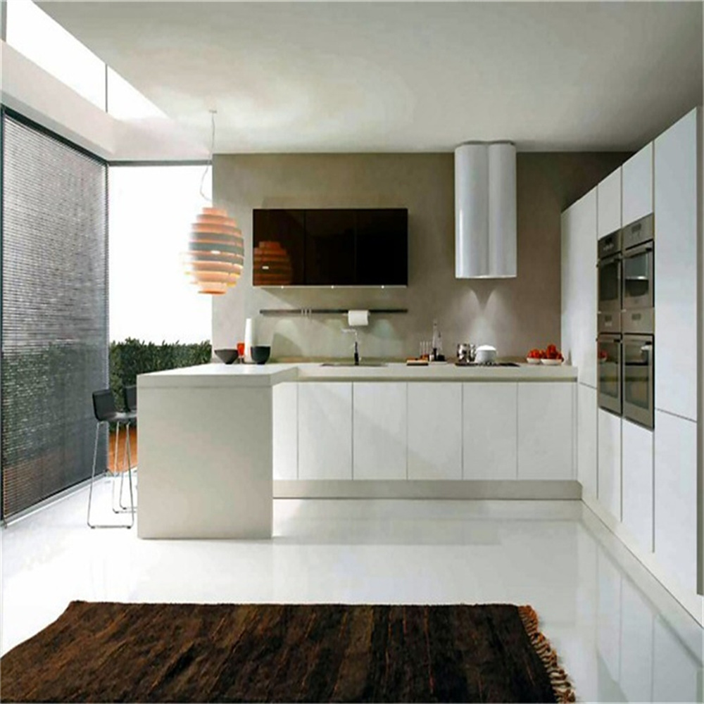 Customized European Style White Wood Modern kitchen cabinets set complete Home Improvement kitchen cabinets & accessories