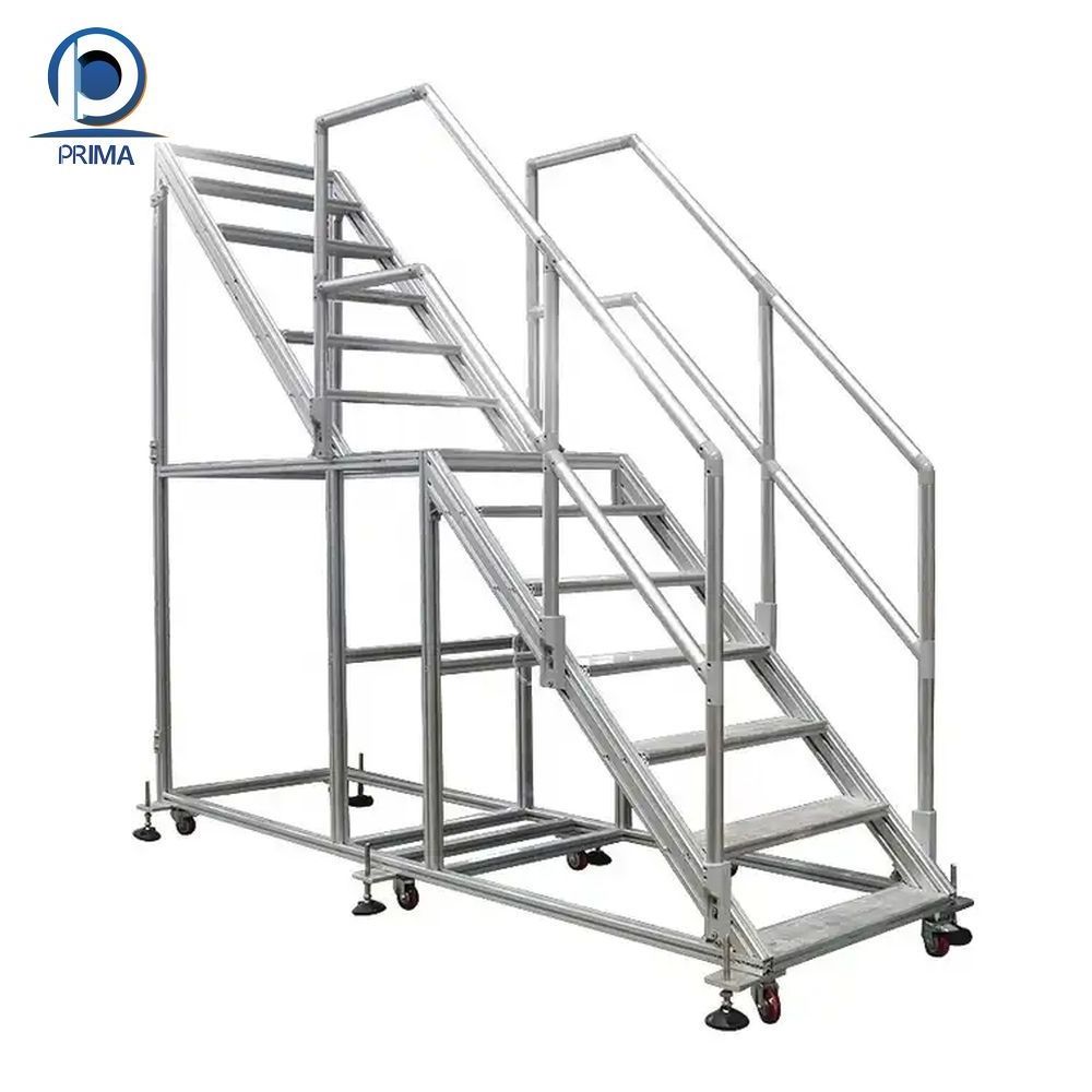 Prima  ood Service Multi-Pole Scaffolding Projecting Aluminium Scaffold Step Monkey Ladder Steel Ladder