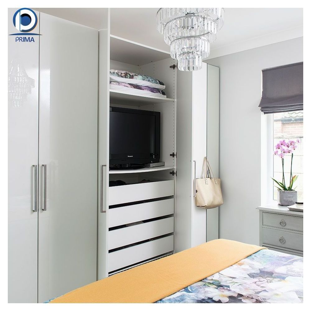 Prima FANCY New villa white modern madam closet wardrobe with sliding doors