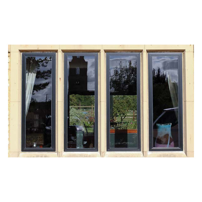 Arched Double Entry Aluminum Frame Glass Swing Apartment Window For Sale