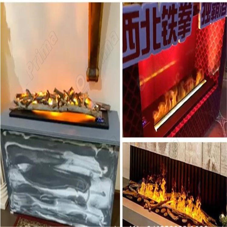 Decorative luxury without heat 3D water vapor steam electric fireplace