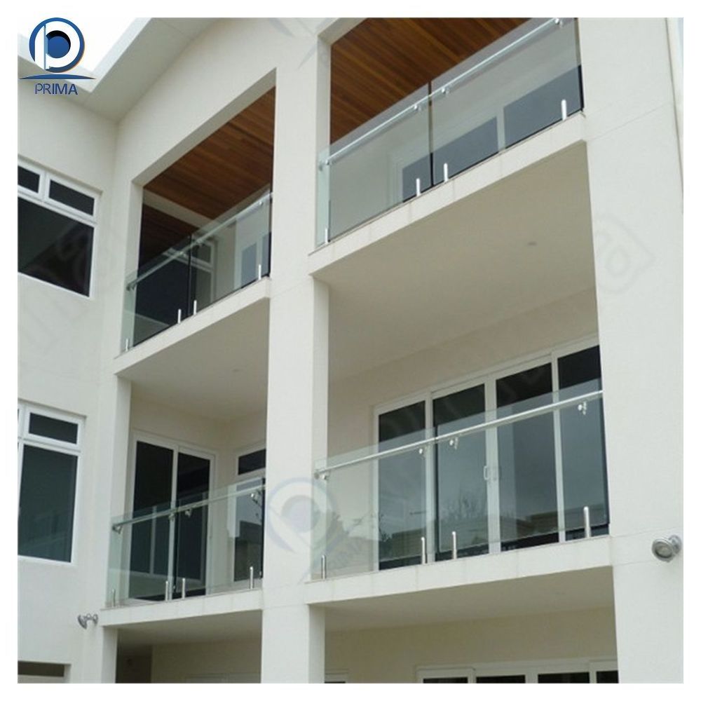 Prima Glass Railing Honeycomb Double Layer Aluminium Alloy Rails N-T Transparency Acrylic Handrail Crystal Baluster