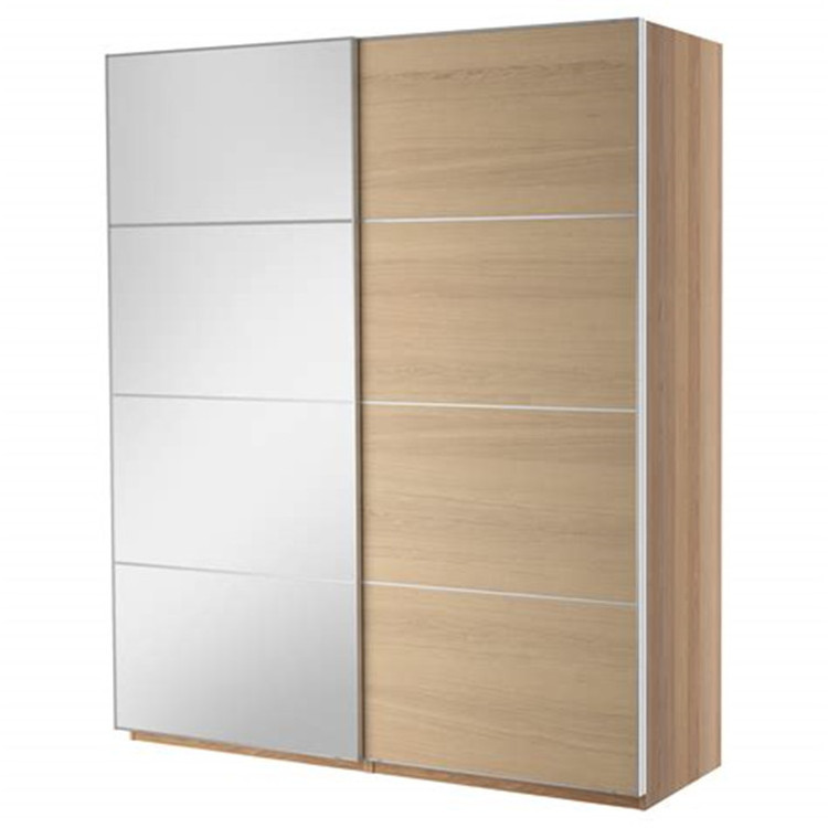 Modern Bedroom Furniture 3 Sliding Doors glass Wardrobe