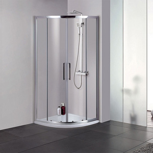 Safety stainless steel sliding frameless raindrop glass shower door