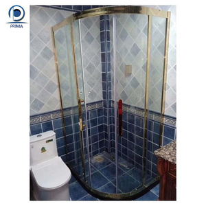 Prima indoor furniture portable prefab bathroom pod all in one shower room corner glass shower enclosures