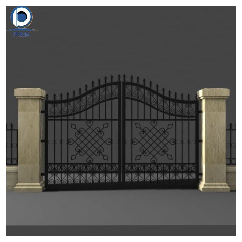 PRIMA Wrought Iron Gates Modern  Main Gate Design Wrought Iron Gate Parts Metal Gates Wrought Iron