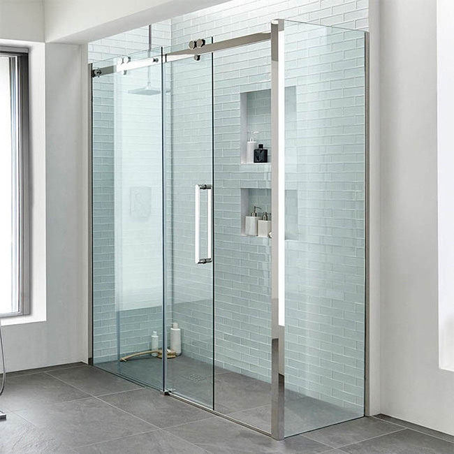 8mm tempered clear glass sliding open style bath shower room cabin