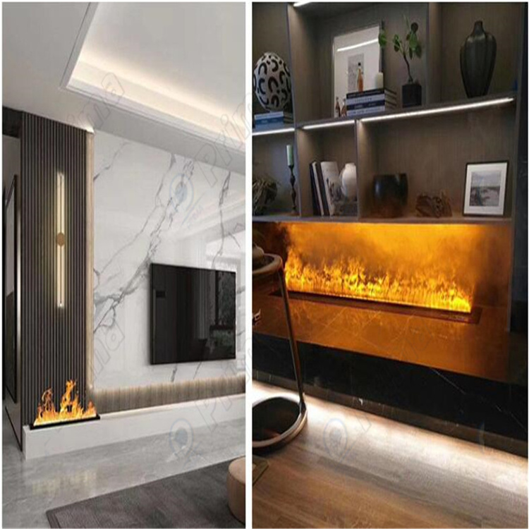 Decorative luxury without heat 3D water vapor steam electric fireplace