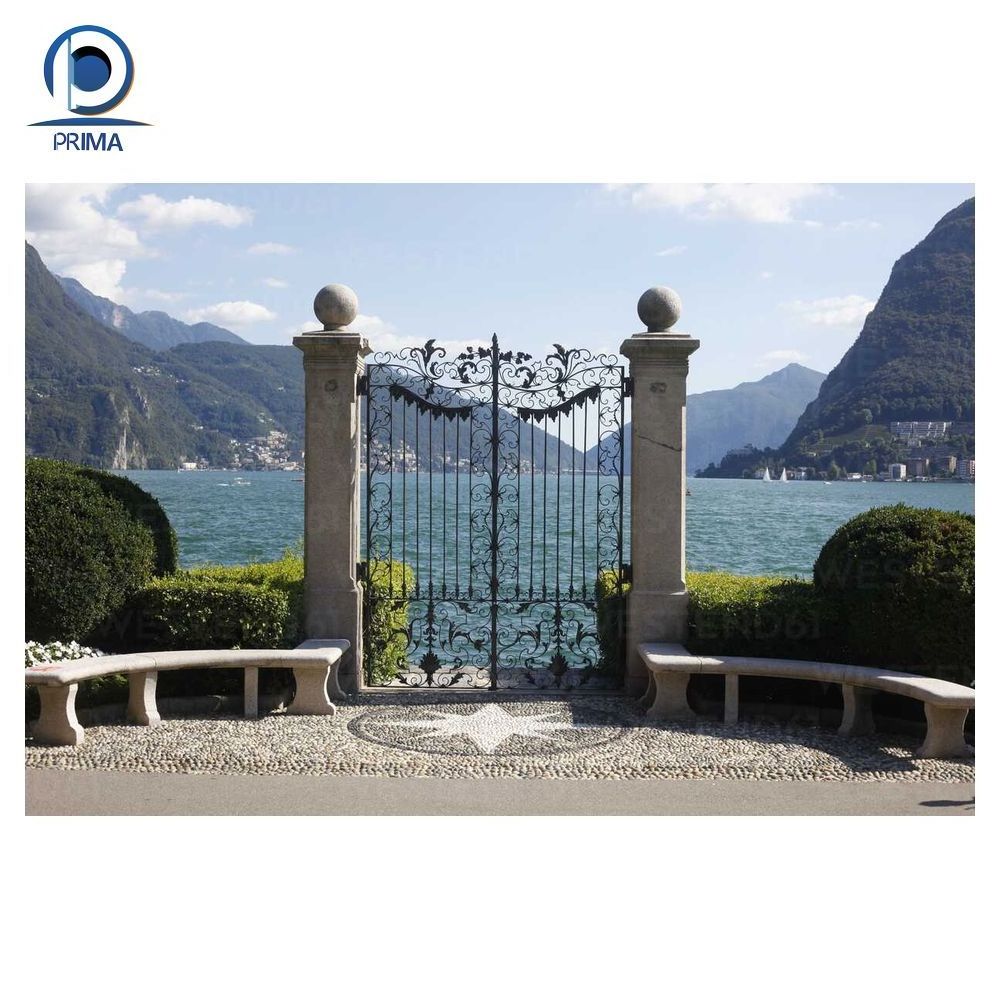 PRIMA Wrought Iron Gates  Wrought Iron Driveway Gate Villa Swing Gates French Exterior Gate Wrought Iron