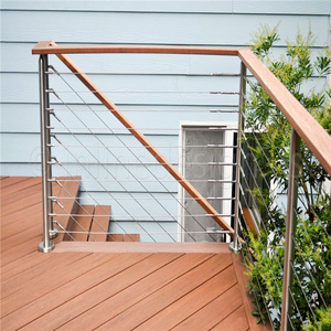 Prima stainless steel wire staircase railing prices/steel pipe stair handrail /balcony stainless steel railing design