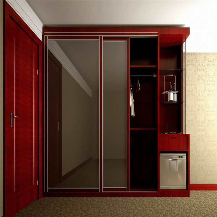 Modern Bedroom Furniture 3 Sliding Doors glass Wardrobe