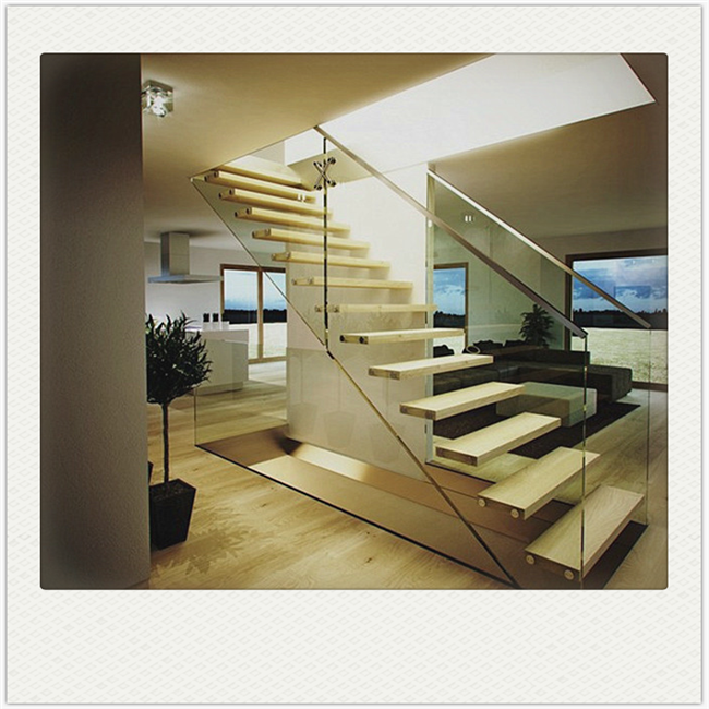 Prima Hot Selling Interior Design Invisible Stringer Folding Floating Stair