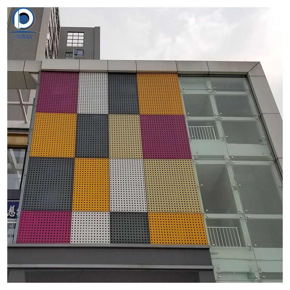 Customized Aluminum Perforated Metal Wall Partition Offices Curtain Wall Screen Decorations Curtain Walls