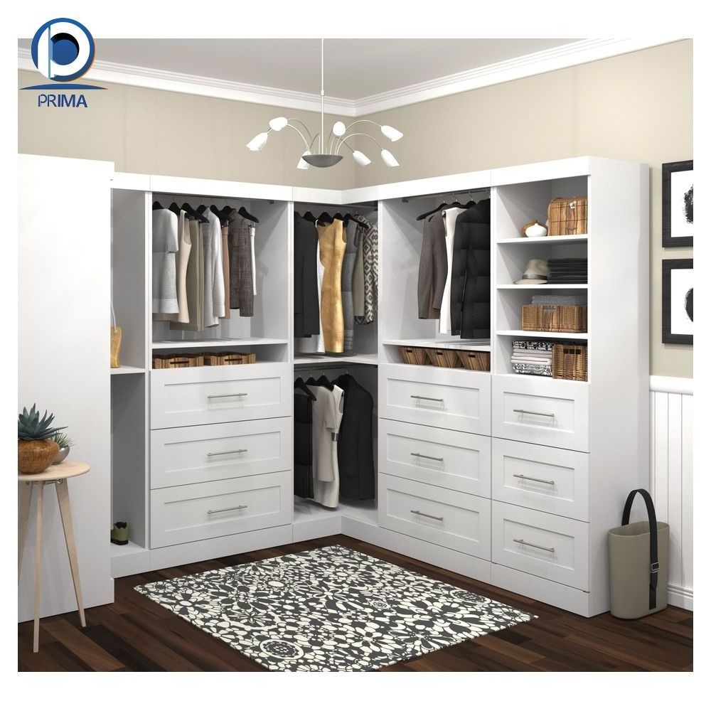 Modern Bedroom Wooden Furniture Walk-In Bedroom Wardrobe Closet Made In China