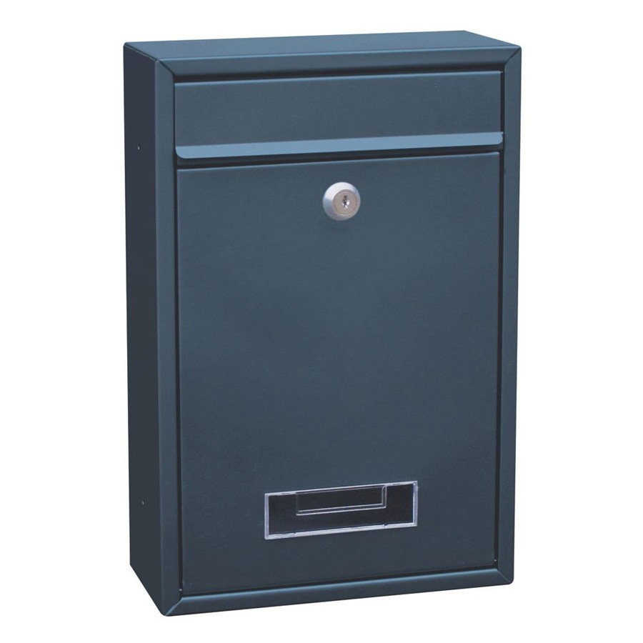 Steel lockable mailbox & newspaper holder outdoor mail post letter box