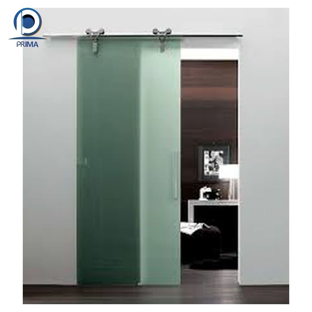 PRIMA Wholesale price sliding vinyl barn doors PVC soundproof interior barn door with hardware kit