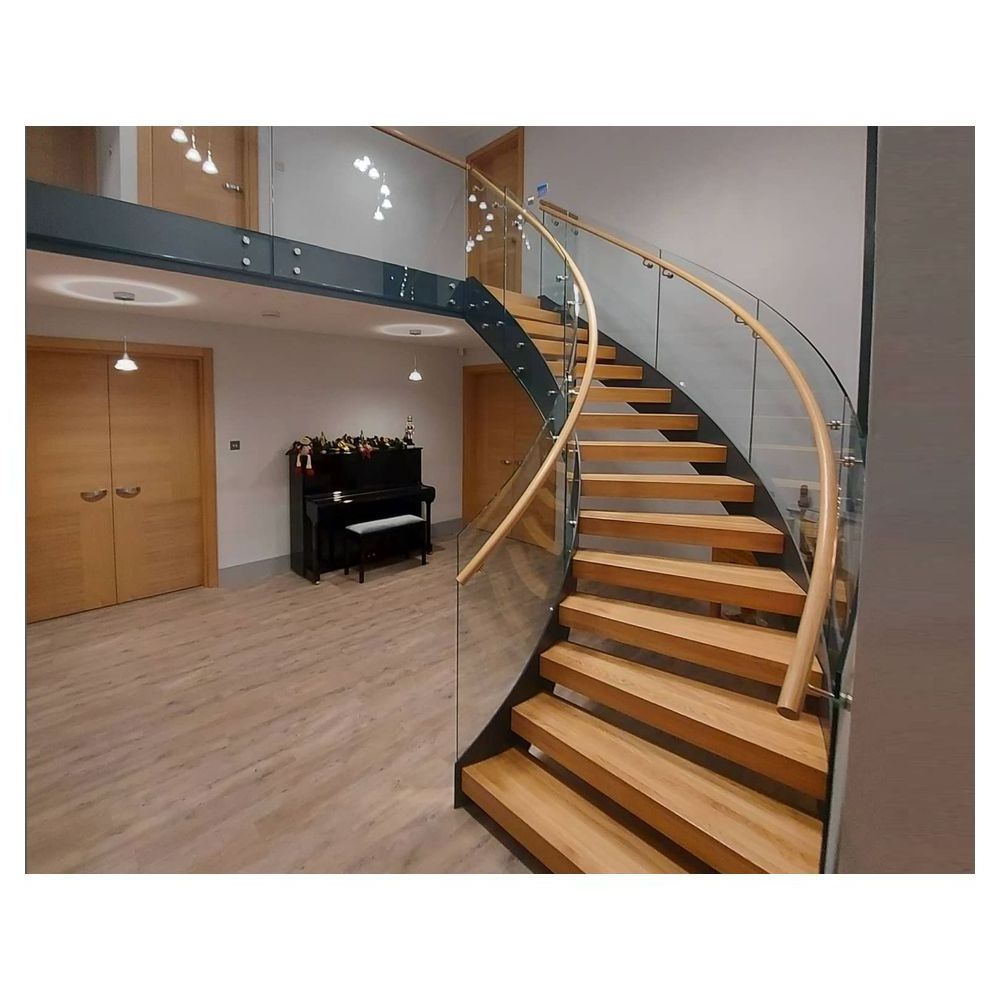 Prima Prima High Quality Home Floor Walnut Staircases Wooden Portable Stair Steps Lift Floating Wood Stair Treads