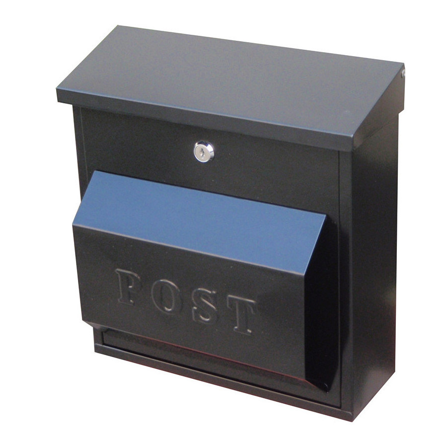 Steel lockable mailbox & newspaper holder outdoor mail post letter box