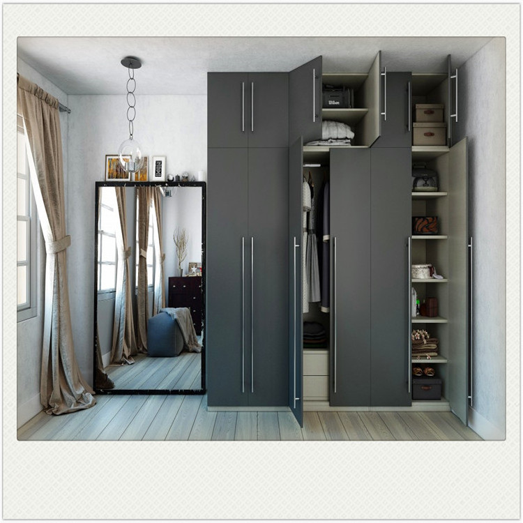 China MDF Wooden Clothes Mirror Bedroom Modern Wardrobe Closet Designs