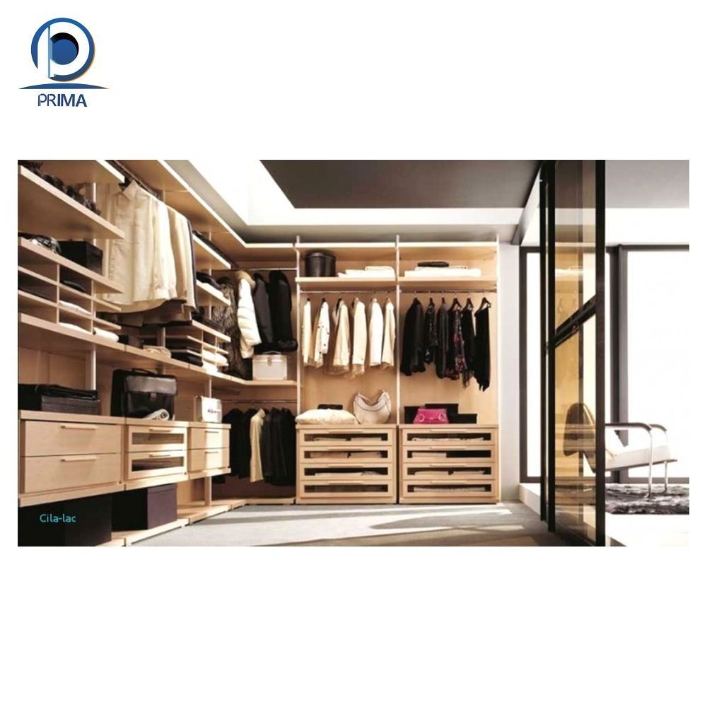 Modern Bedroom Wooden Furniture Walk-In Bedroom Wardrobe Closet Made In China