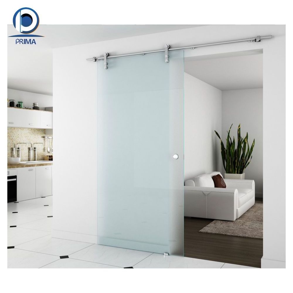 PRIMA Wholesale price sliding vinyl barn doors PVC soundproof interior barn door with hardware kit