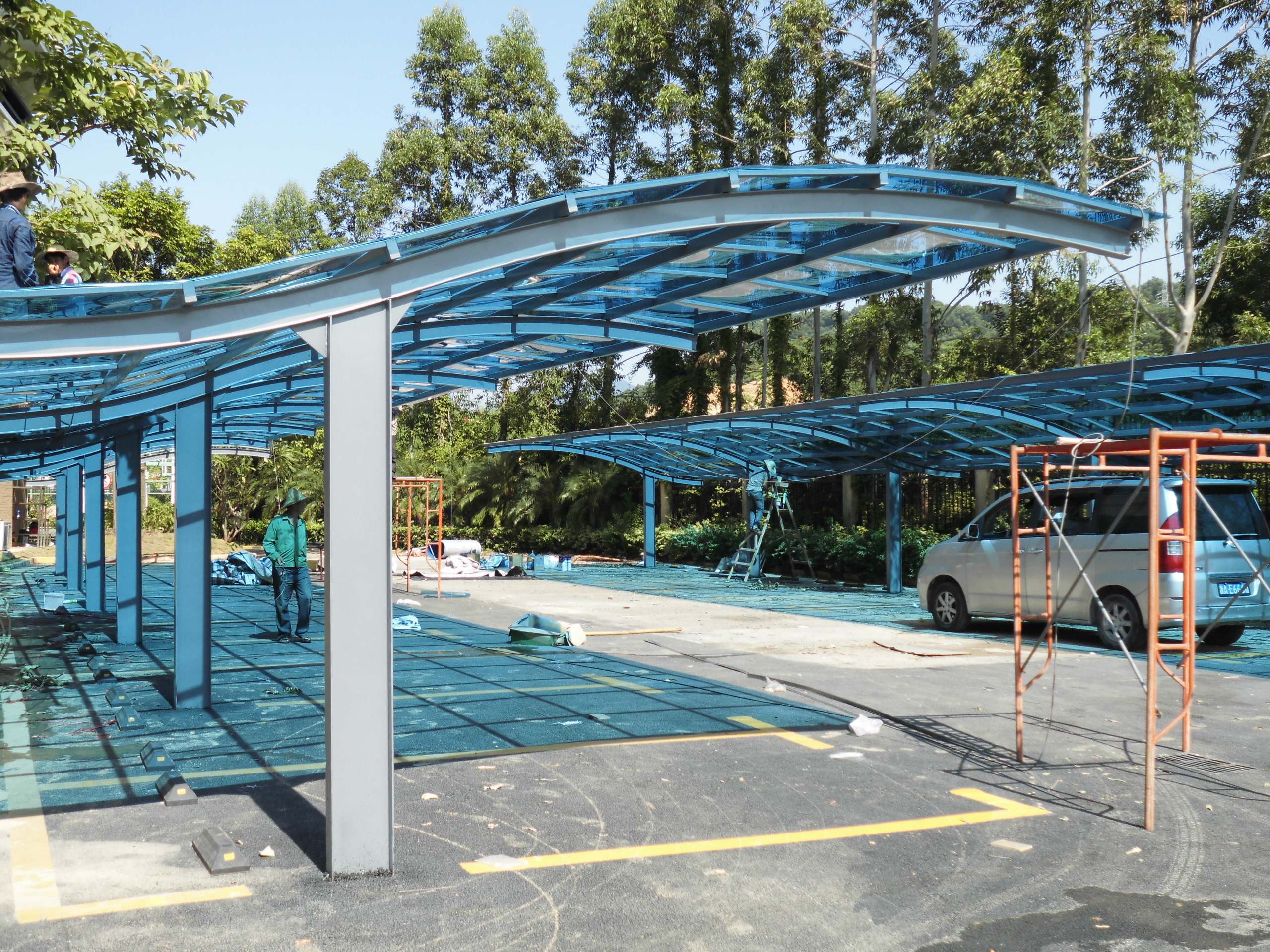 PPIMA Garden Car Parking Shade Garage Canopy Building Tensile Tents Polycarbonate Sheet Carports