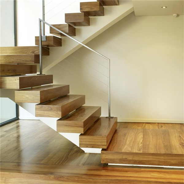 Prima Warehouse Low Cost Wooden Stair Step Floating Staircases For Town Houses