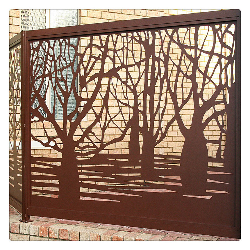 2019 Decorative wrought iron laser cut hanging room divider