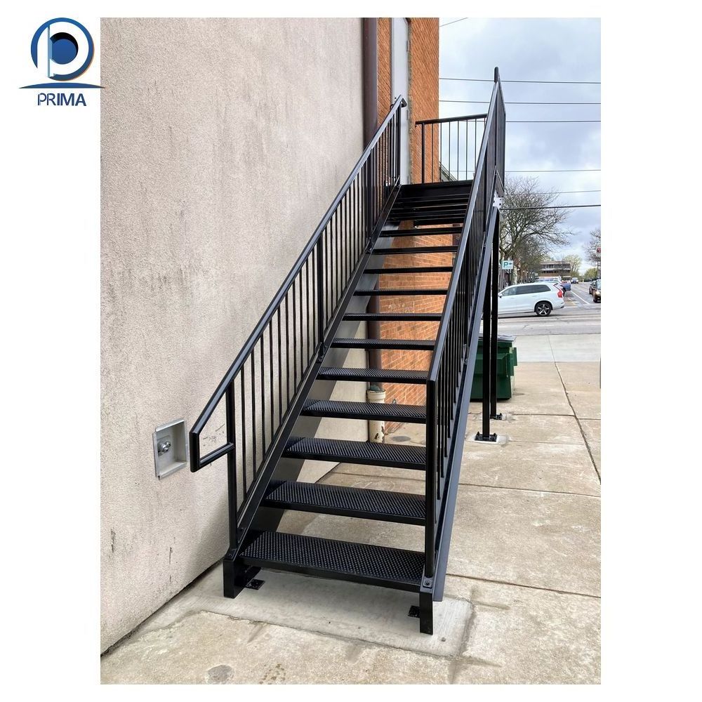 Prima  household individual  outdoor staircase cheap price staircase steel grill design staircase